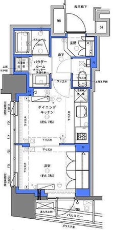 ディームス大手町ノースの物件間取画像